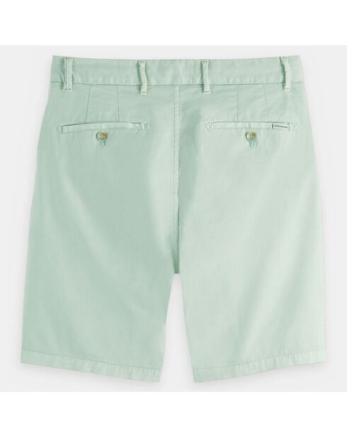 Short en Coton Bio mélangé Regular Fit Stuart vert d'eau