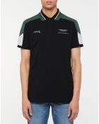 Polo Regular Fit Color block Aston Martin Racing noir/vert