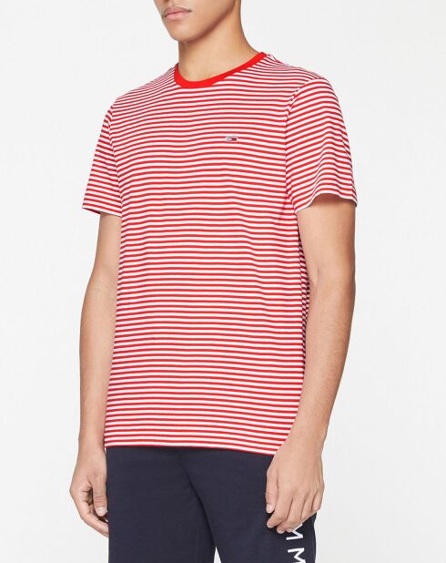T-Shirt Tommy Classics rayé blanc/rouge