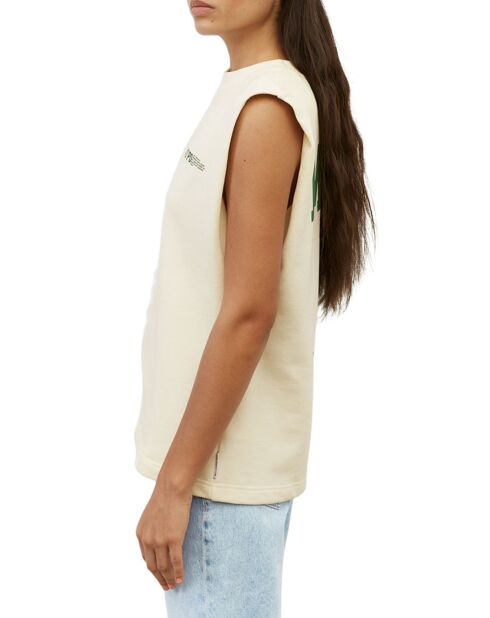 T-Shirt sans manches College écru/vert