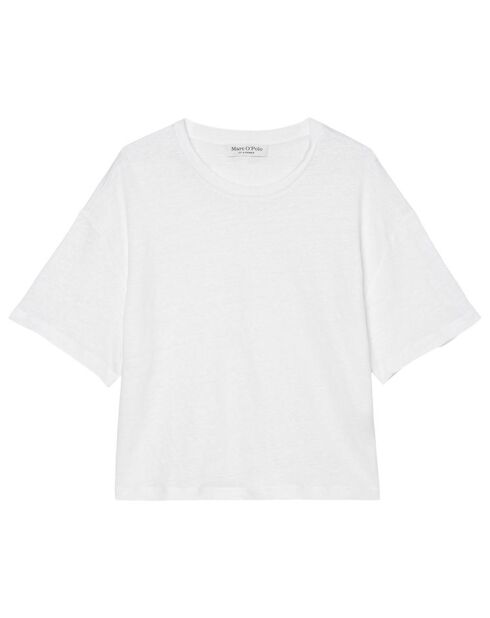 T-Shirt 100% Lin Oversized blanc