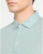 Polo 100% Lin Chambray céladon