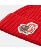 Bonnet 100% Laine Tiger G rouge