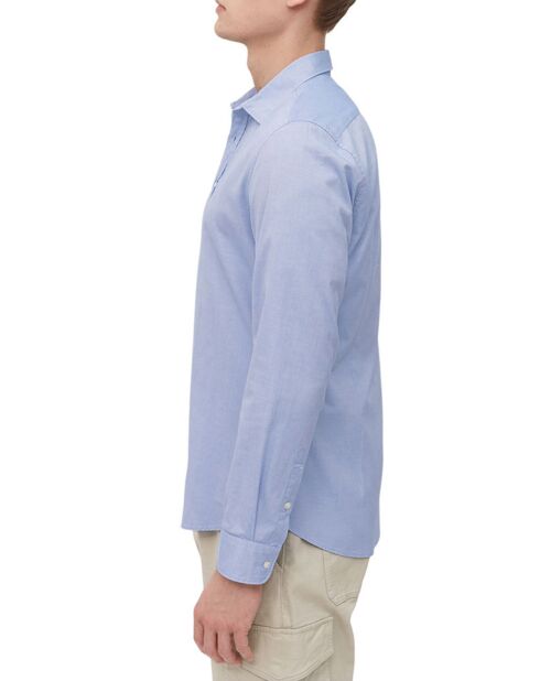 Chemise manches longues Oxford Cot Slim Fit bleu ciel