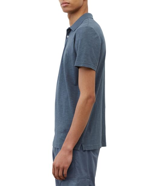 Polo manches courtes Flamme Coton Bio Sf bleu foncé