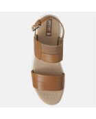 Sandales en Cuir Dandra camel