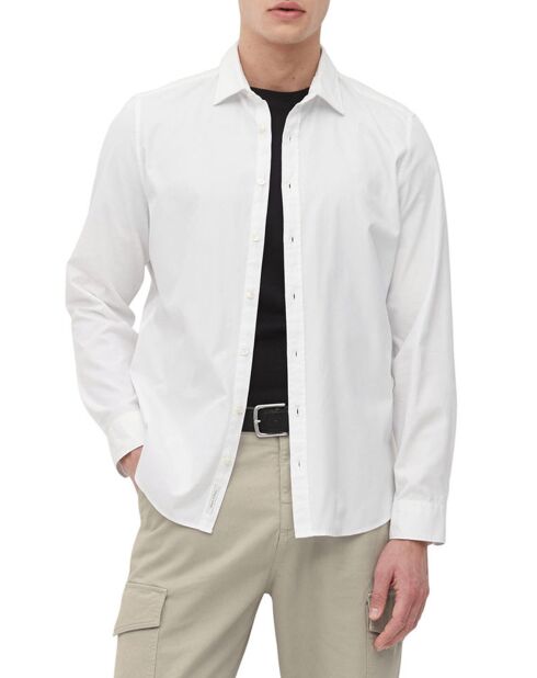 Chemise manches longues Oxford Cot Slim Fit blanche