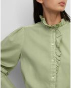 Chemise Col Frills Coton Bio vert clair