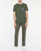 T-Shirt manches courtes Military Back kaki