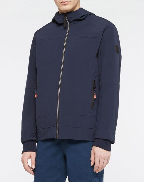 Blouson court Softshell bleu marine