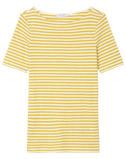 T-Shirt manches courtes Rayé Flame jaune