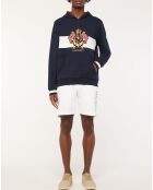 Sweat Hoodie Blason bleu marine