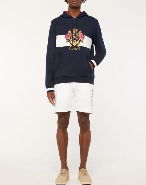 Sweat Hoodie Blason bleu marine