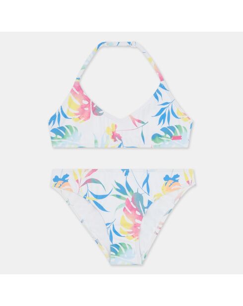 Maillot de Bain 2 Pièces en Matière recyclée Fleurs blanc/multicolore
