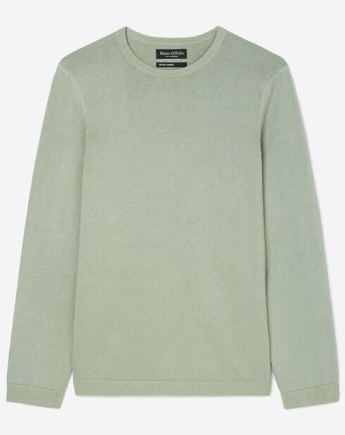 Pull en Coton Organic & Cachemire vert d'eau