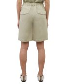 Bermuda en Lin mélangé beige clair