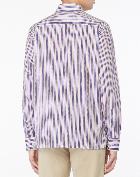 Chemise Regular Fit à rayures bleu/rouge