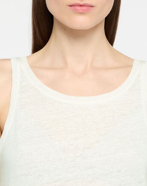 Top Lorelai ecru 100% lino
