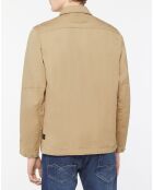 Veste en Coton & Lin Military Patch beige