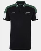 Polo Regular Fit Color block Aston Martin Racing noir/vert