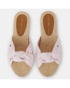 Mules rayées roses
