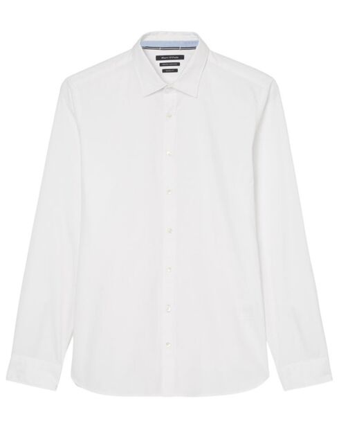 Chemise manches longues Oxford Cot Slim Fit blanche