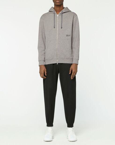 Sweat en Coton Organique Class Replay Zip gris