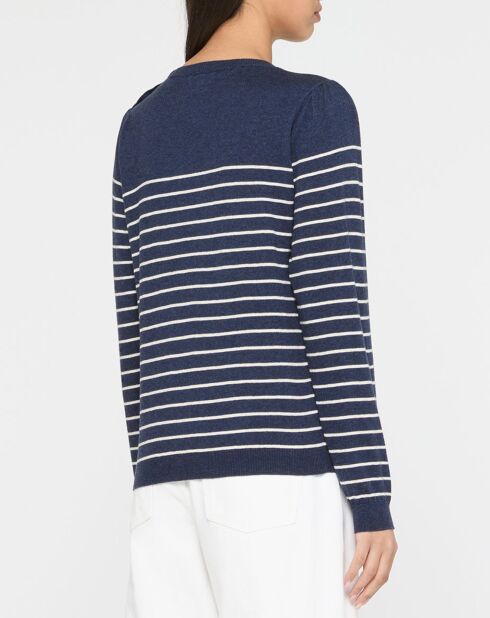 Pull 100% Coton Organique Laia bleu