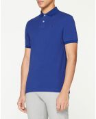 Polo Slim Fit uni bleu