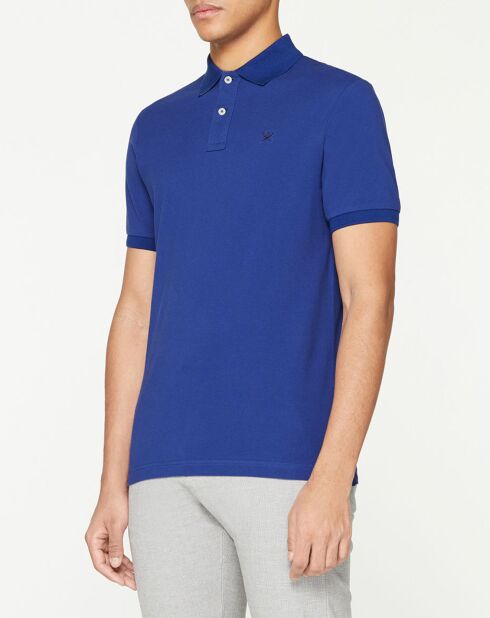 Polo Slim Fit uni bleu