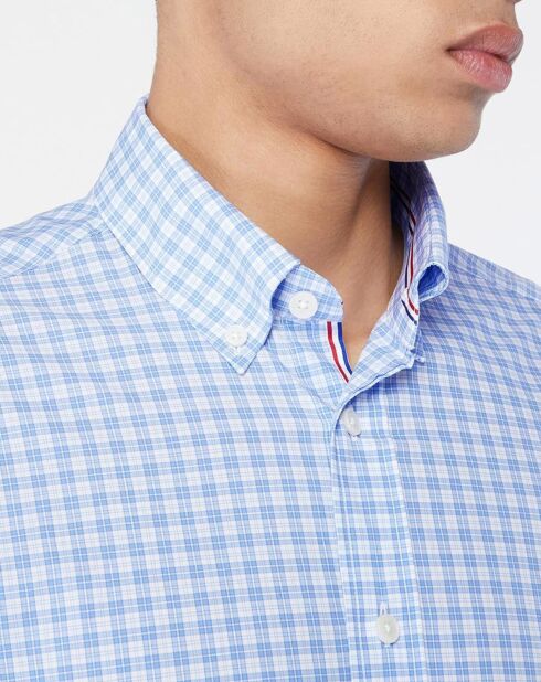 Chemise Regular Fit à carreaux bleu ciel