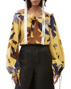 Chemise Col Lavalière jaune/multicolore