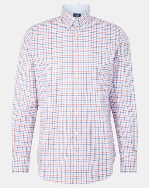 Chemise Regular Fit à carreaux corail