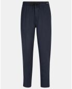 Pantalon Chino en Lin mélangé Slim Fit Tapered Fave bleu marine