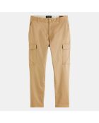 Pantalon cargo Regular Fit uni beige