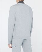 Sweat zippé Cargo gris chiné