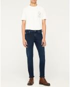 Jean en Coton Bio mélangé Skinny Fit Skim bleu foncé