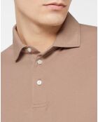 Polo Regular Fit Jersey beige foncé