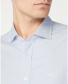 Chemise Slim Fit Texturée bleu clair