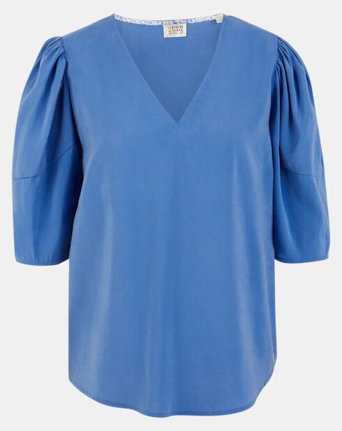 Top fluide bleu moyen