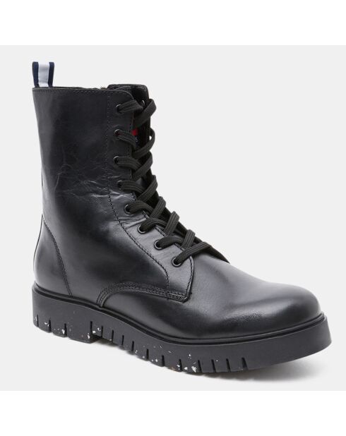 Boots en Cuir Sustainable noires