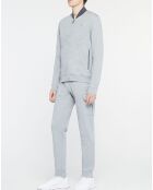 Sweat zippé Cargo gris chiné