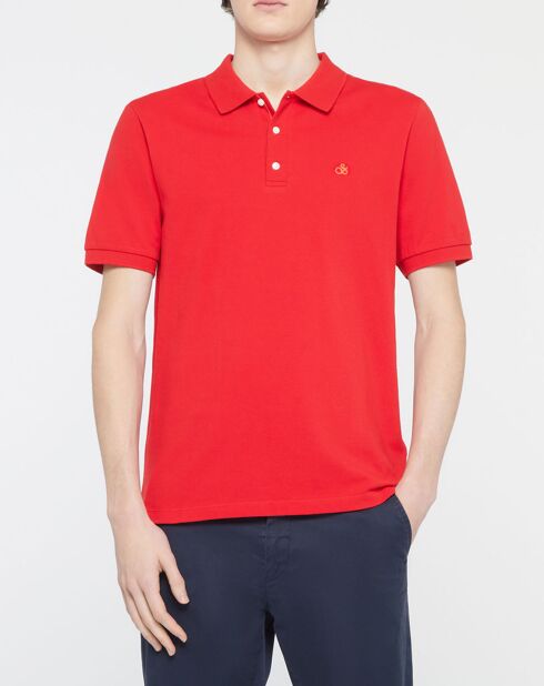 Polo 100% Coton Bio Regular Fit Piqué rouge