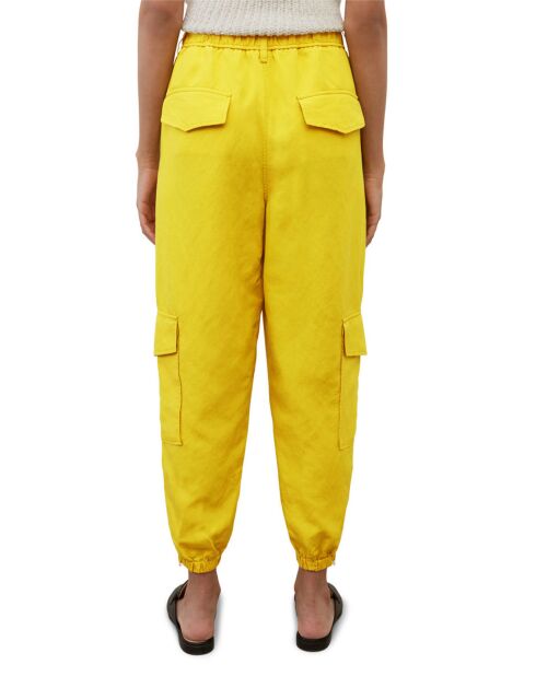 Pantalon Cargo Tencel & Lin  Zip jaune