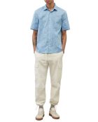 Chemise manches courtes coton biologique bleu ciel