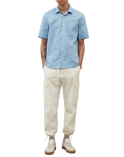 Chemise manches courtes coton biologique bleu ciel