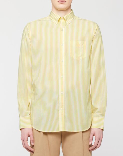 Chemise rayée Pedro jaune