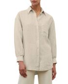 Chemise 100% Lin Drapé beige