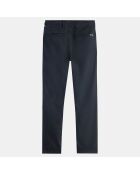 Pantalon Chino en Coton Bio mélangé Slim Fit Mott bleu marine