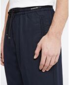 Pantalon Chino en Lin mélangé Slim Fit Tapered Fave bleu marine